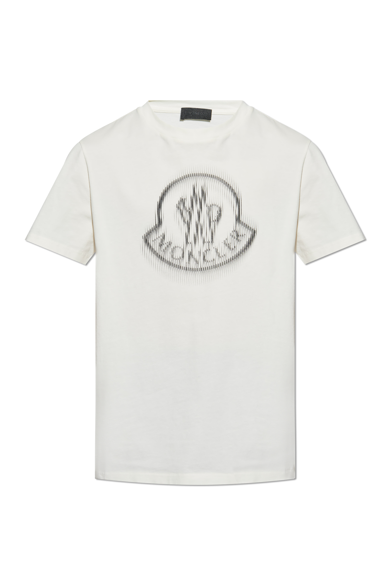 Kremowy T-shirt z nadrukiem Moncler - Vitkac Polska